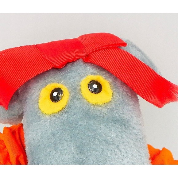 Knickerbocker Periwinkle Grey Mouse Shelf Sitter Plush Stuffed Animal 1978 - Picture 5 of 12